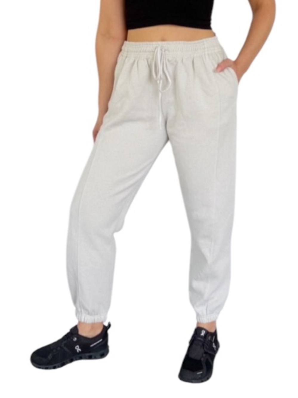 UO Daily Practice light metallic silver gray high rise jogger sweatpants size XS